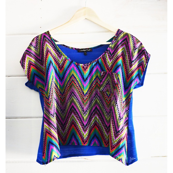 Wishful Park Tops - 3 FOR $13 SALE! Chevron crop top Size Medium